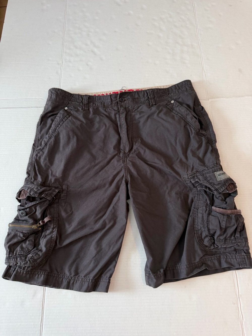 UNIONBAY Men's Dark Black  Cargo Shorts with Multi Pockets